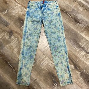 Skinny floral print jeans worn once